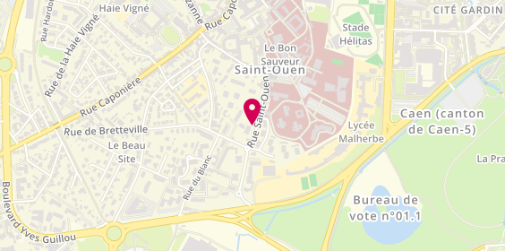Plan de Pharmacie Saint Ouen, 62 Rue Saint Ouen, 14000 Caen