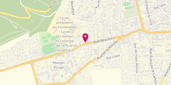 Plan de Pharmacie des Fontenelles, 97 Rue de Beaulieu, 27400 Louviers