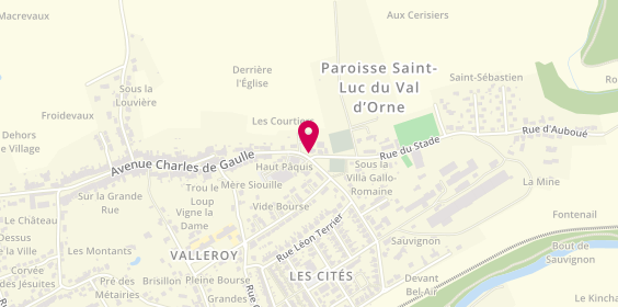 Plan de Pharmacie Anne Sainton, 108 avenue Charles de Gaulle, 54910 Valleroy
