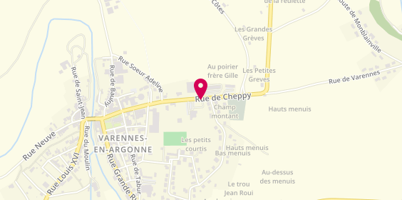 Plan de Pharmacie Morizet, 20 Rue de Cheppy, 55270 Varennes-en-Argonne