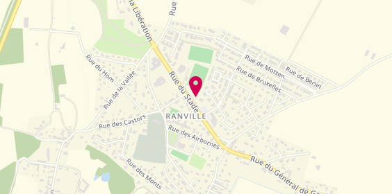 Plan de Pharmacie de Ranville, 3 Bis Rue du Stade, 14860 Ranville