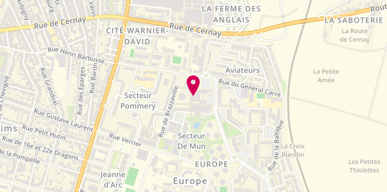 Plan de Pharmacien Giphar, 14 Place Jean Moulin, 51100 Reims