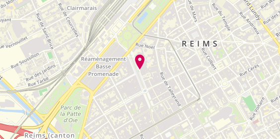 Plan de Pharmacie d'Erlon, 70 Place Drouet d'Erlon, 51100 Reims
