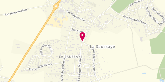 Plan de Pharmacie Nouhaud, 16 Rue Lesage Maillé, 27370 La Saussaye