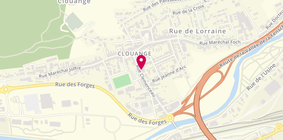 Plan de Pharmacie de l'Orne, 48 Rue Clemenceau, 57185 Clouange