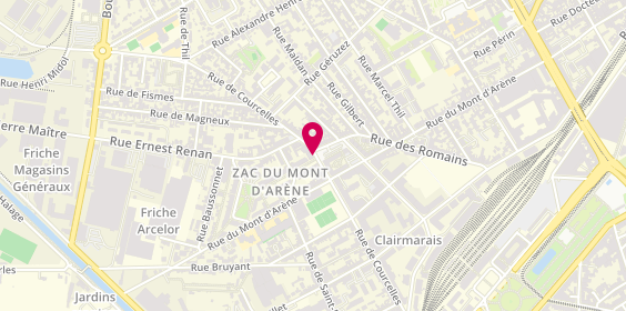 Plan de Pharmacie Godfroy Pierre Henri, 137 Rue de Courcelles, 51100 Reims