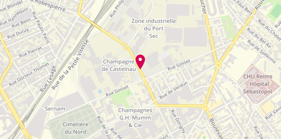 Plan de Pharmacie Gosset, 30 Rue du Docteur Lemoine, 51100 Reims