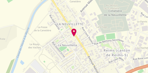 Plan de Pharmacie la Neuvillette, 53D avenue Nationale, 51100 Reims