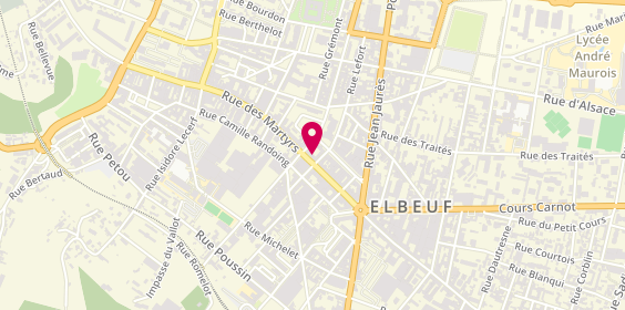 Plan de Pharmacie du Centre, 28 Rue des Martyrs, 76500 Elbeuf