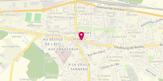 Plan de Pharmacie Fismoise, 14 Rue de la Huchette, 51170 Fismes