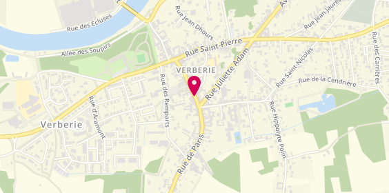 Plan de Pharmacie de Verberie, 38 Rue de la Republique, 60410 Verberie