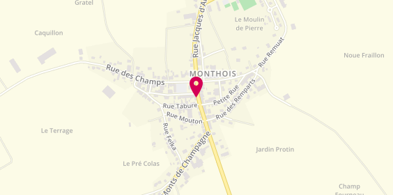 Plan de Pharmacie du Monthois, 2 Rue Argonne, 08400 Monthois