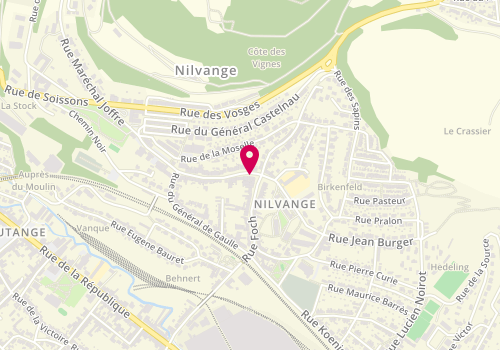 Plan de Pharmacie Nouvelle, 66 Rue Joffre, 57240 Nilvange