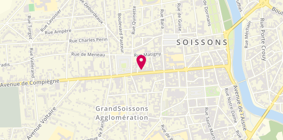 Plan de Pharmacie Samson, 26 Rue Saint-Christophe, 02200 Soissons