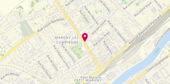 Plan de Pharmacie de la Mairie, 110 avenue Octave Butin, 60280 Margny-lès-Compiègne