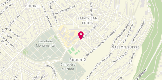 Plan de Pharmacie Flaubert, 32 Rue Albert Dupuis, 76000 Rouen