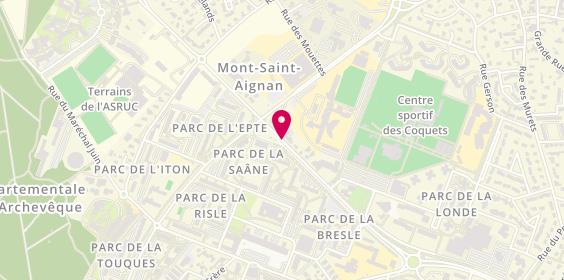 Plan de Pharmacie du Mont Aux Malades, 52 Avenue du Mont Aux Malades, 76130 Mont-Saint-Aignan