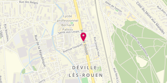 Plan de Pharmacie Dutreuilh, 363 Route Dieppe, 76250 Déville-lès-Rouen