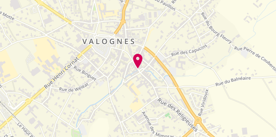 Plan de Pharmacie d'Alauna, 13 Rue des Religieuses, 50700 Valognes