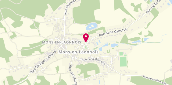 Plan de Pharmacie Betems, 18 Rue de Laon, 02000 Mons-en-Laonnois