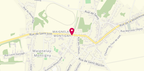 Plan de Pharmacie Poiret, 15 Rue Saint Just, 60420 Maignelay-Montigny