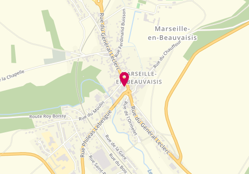 Plan de La Pharmacie des Terres Blanches, 7 Place Warnault, 60690 Marseille-en-Beauvaisis