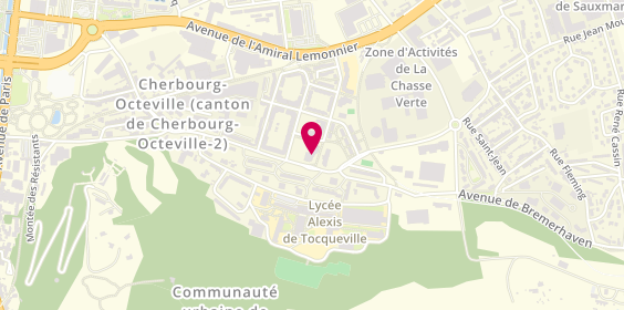 Plan de Pharmacie du Maupas, Avenue de Bremerhaven place Jean Moulin, 50130 Cherbourg-en-Cotentin