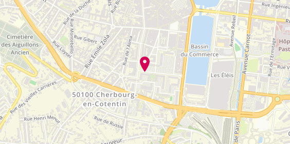 Plan de Pharmacie Lafayette Cherbourg, 29 Avenue Delaville, 50100 Cherbourg-Octeville