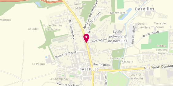 Plan de Pharmacie de Bazeilles, 26 Rue Flamanville, 08140 Bazeilles