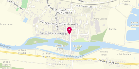 Plan de Pharmacie de la Bar, 1 Rue du Général de Gaulle, 08350 Donchery