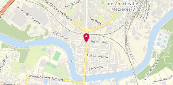 Plan de Pharmacie des 2 Villes, 61 Avenue d'Arches, 08000 Charleville-Mézières