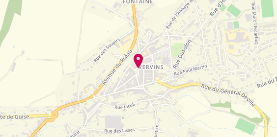 Plan de Pharmacie de la Thiérache, 10 Place du General de Gaulle, 02140 Vervins