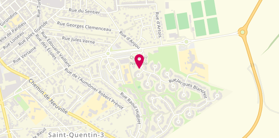 Plan de Pharmacie de Neuville, 2 Rue Jacques Blanchot, 02100 Saint-Quentin