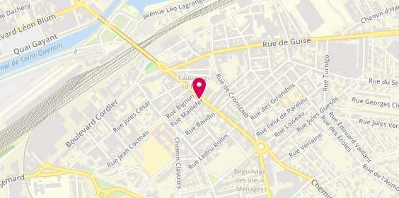 Plan de Giphar, 72 Rue 74 du General Leclerc, 02100 Saint-Quentin