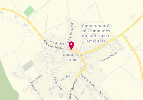 Plan de SELURL Pharmacie Doinel, 13 Rue Dufour Charles, 80640 Hornoy-le-Bourg