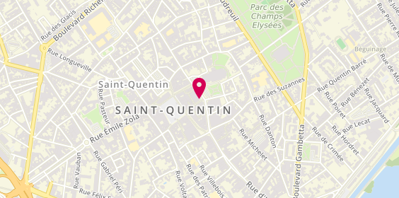 Plan de Pharmacie de la Basilique, 21 Rue des Toiles, 02100 Saint-Quentin
