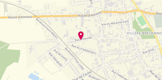 Plan de Pharmacie Petit Cozette, 5 Bis Rue d'Herville, 80800 Villers-Bretonneux