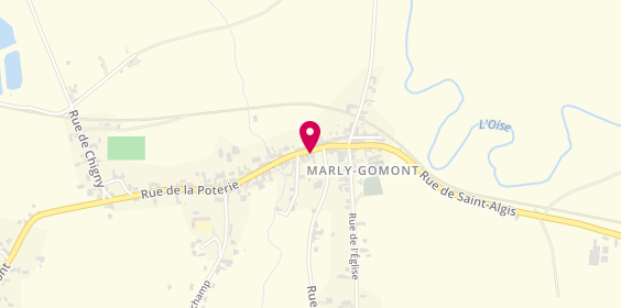 Plan de Mme Horiot -Dumur, Pharmacien, 7 Rue de la Poterie, 02120 Marly-Gomont