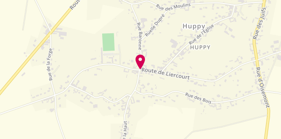 Plan de Pharmacie Courtois, 43 Route de Liercourt, 80140 Huppy