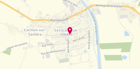 Plan de Pharmacie de Catillon, 3 Rue Grand Place, 59360 Catillon-sur-Sambre