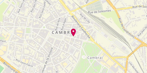 Plan de Pharmacie Cambrésienne, Mme Plegono
2 Rue Alsace Lorraine, 59400 Cambrai