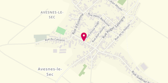 Plan de Pharmacie Naye, 18 Rue Rouget de l'Isle, 59296 Avesnes-le-Sec