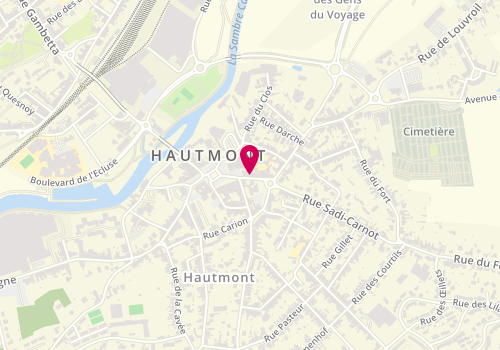 Plan de Pharmacie Decoster, 5 Rue Nationale, 59330 Hautmont