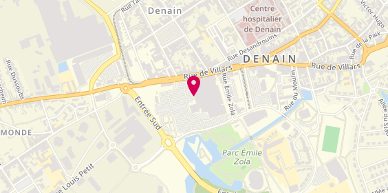 Plan de Pharmacie Moular, Rue de Villars, 59220 Denain