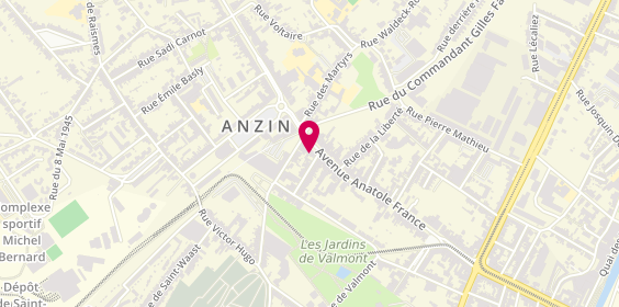 Plan de Pharmacie Boudier, 122 avenue Anatole France, 59410 Anzin