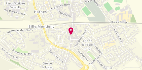Plan de Doctipharma, 21 Rue Florent Evrard, 62420 Billy-Montigny