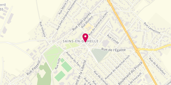 Plan de Pharmacie du Centre, 43 Rue Marechal Leclerc, 62114 Sains-en-Gohelle