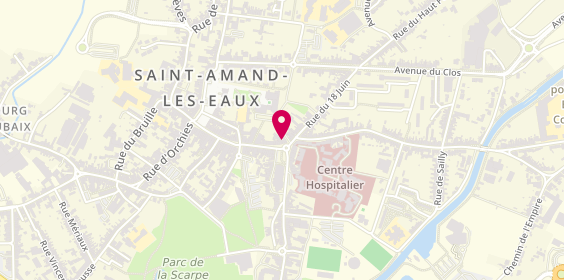 Plan de DAZIN Sandrine, 13 place du 11 Novembre 1918, 59230 Saint-Amand-les-Eaux
