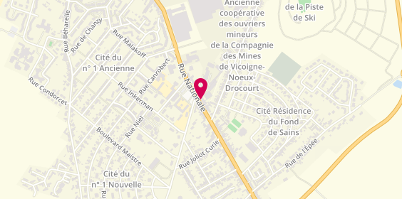 Plan de Pharmacie des Ecoles, 423 Rue Nationale, 62290 Nœux-les-Mines