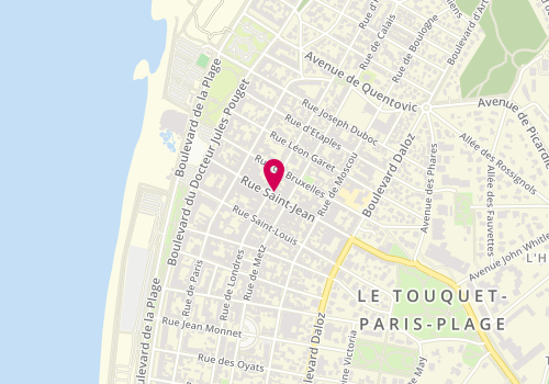 Plan de Pharmacie de le Cote d'Opale, 45 Rue Saint Jean, 62520 Le Touquet-Paris-Plage